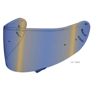 Copy of Shoei CW-1 Iridium Visor Fits X-Tweleve, XR1000 - Spectra Blue