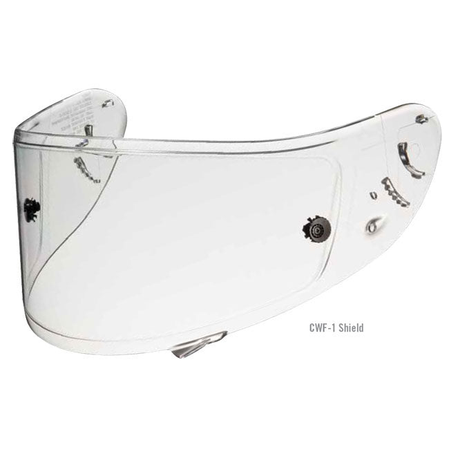 Shoei CWF-1 Race Pinlock-Ready Face Shield with Tear-Off Posts - Clear