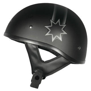 M2R Rebel Shorty Last Stand PC-5F Open Face Motorcycle Helmet - Matt Black