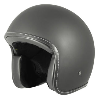 M2R 225 No Studs Open Face Motorcycle Helmet - Vice Matt Black