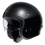 Shoei J.O Open Face Helmet - Black - MotoHeaven