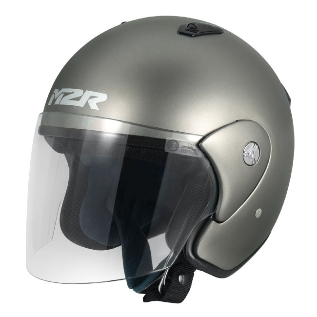 M2R 290 Open Face Motorcycle Helmet - Titanium