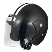 M2R 290 Urban PC-5F Open Face Motorcycle Helmet - Matt Black