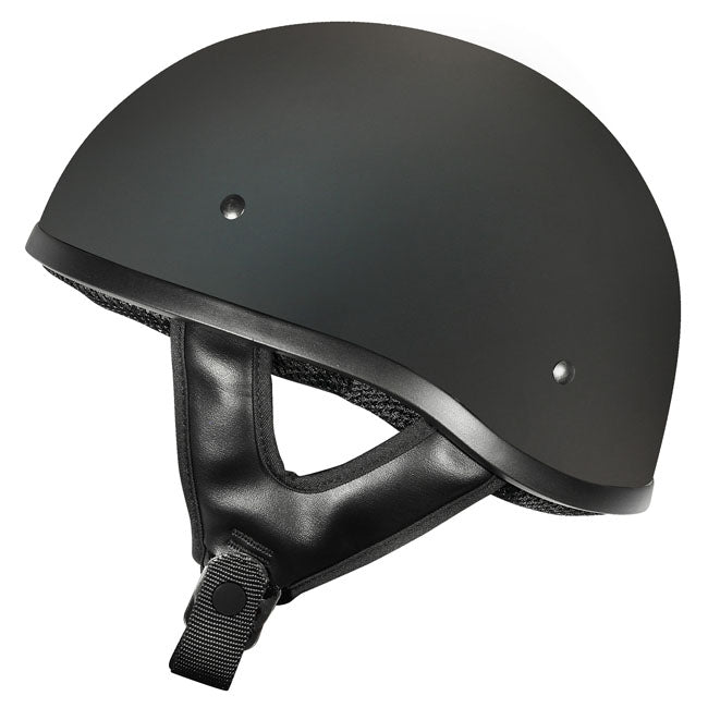 Dririder Street Shorty Motorcycle Open Face Helmet -  Flat Black No Peak