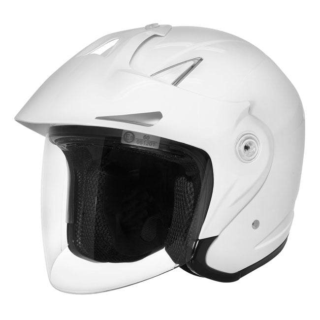 Dririder Freedom J2P Motorcycle Open Face Helmet - White