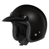Dririder Base Motorcycle Open Face Road Helmet - Black