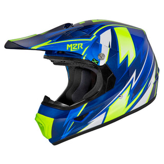 M2R Youth Thunder PC-2 Motorcycle Youth Helmet - Blue