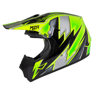 M2R Youth Thunder PC-3 Motorcycle Youth Helmet - Hi-Vis