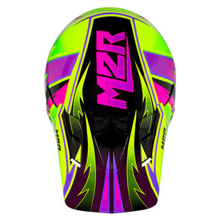 M2R Youth Thunder PC-7 Motorcycle Youth Helmet - Pink