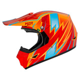M2R Youth Thunder PC-8 Motorcycle Youth Helmet - Orange