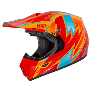 M2R Youth Thunder PC-8 Motorcycle Youth Helmet - Orange