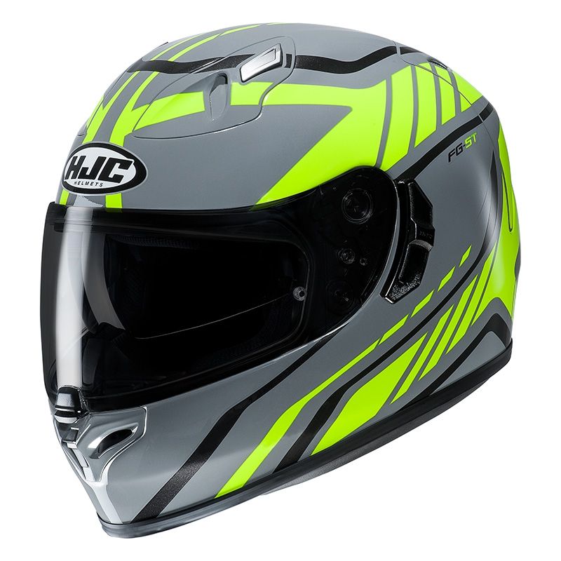 HJC FG-ST Gridan MC-4H Motorcycle Helmet - Gray/Fluo/Yellow