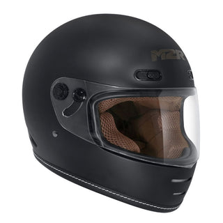 M2R Bolster F-9 Motorcycle Helmet - Matt Black