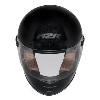 M2R Bolster F-9 Motorcycle Helmet - Metallic Black