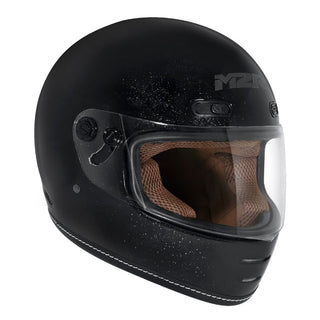 M2R Bolster F-9 Motorcycle Helmet - Metallic Black