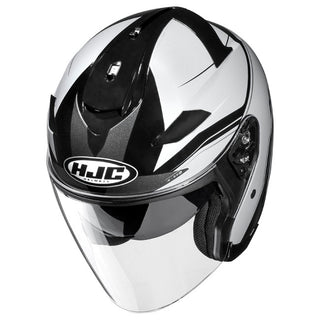 HJC IS-33 II Korba MC-10 Open Face Motorcycle Helmet - White/Black