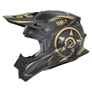 M2R EXO Unit Victorian PC-9F Motorcycle Helmet - Gold