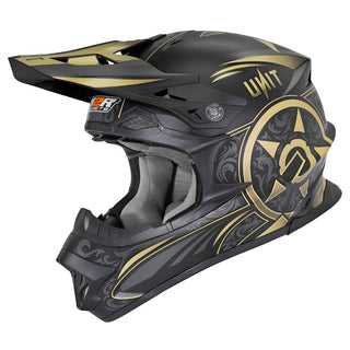 M2R EXO Unit Victorian PC-9F Motorcycle Helmet - Gold