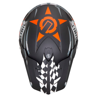 M2R EXO Unit Bulletin PC-8F Motorcycle Helmet - Orange