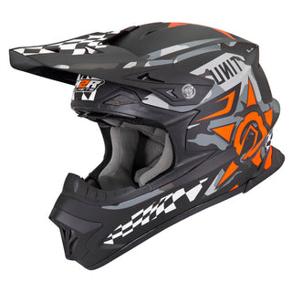 M2R EXO Unit Bulletin PC-8F Motorcycle Helmet - Orange