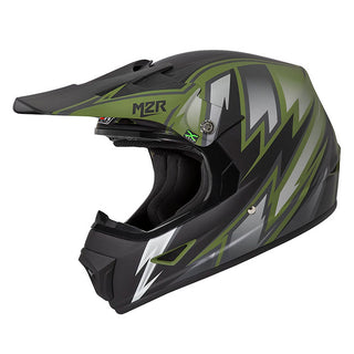 M2R Youth Thunder PC-4F Motorcycle Youth Helmet - Matt Combat