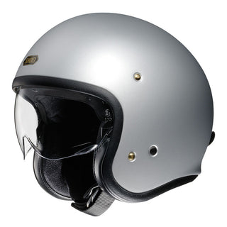 Shoei J.O Open Face Motorcycle Helmet - Matte Light/Silver