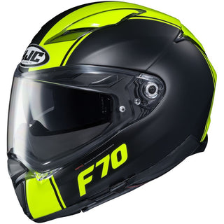 HJC F70 Mago MC-4HSF Motorcycle Helmet - Black/Hi-Viz