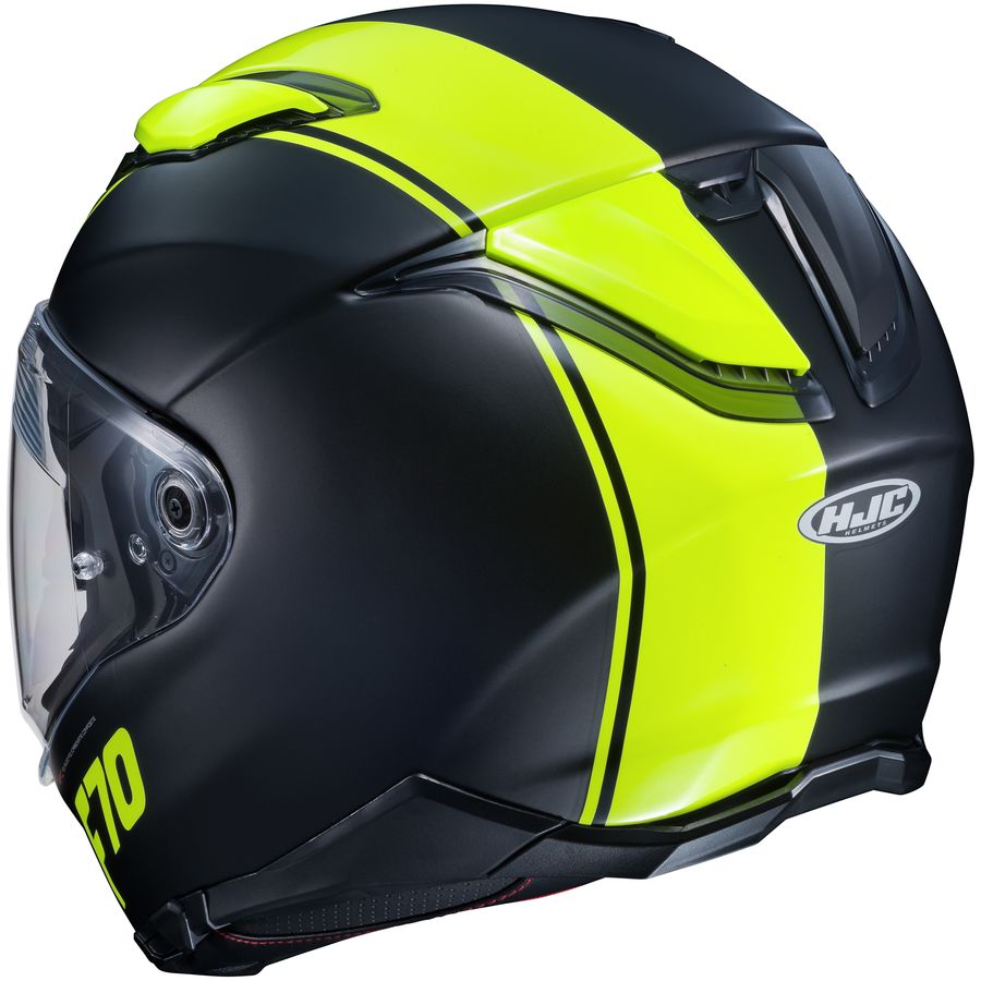 HJC F70 Mago MC-4HSF Motorcycle Helmet - Black/Hi-Viz