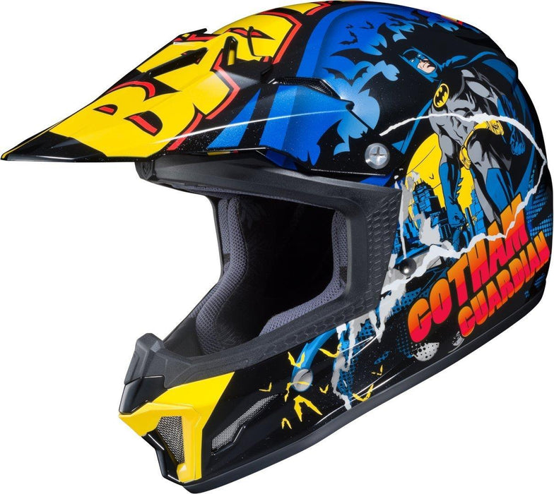 HJC CL-XY II Batman DC Comics MC-23 Youth Motorcycle Helmet - Black/Blue/Yellow