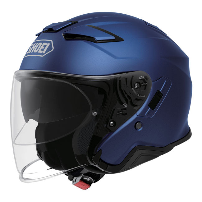 Shoei J-Cruise II Open Face Motorcycle Helmet - Matt Blue Metallic