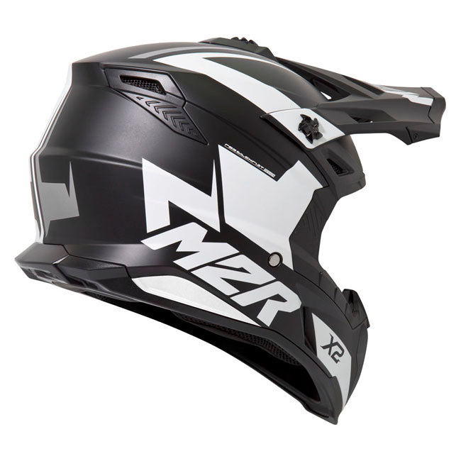 M2R X2 Inverse PC-6F Motorcycle Helmet - White
