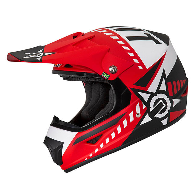 M2R Youth Chaser PC-1F Motorcycle Youth Helmet - Red