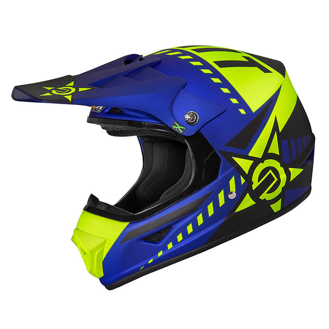 M2R Youth Chaser PC-2F Motorcycle Youth Helmet - Blue