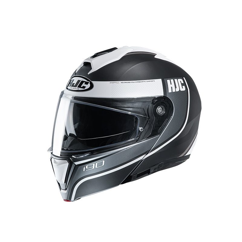 HJC i-90 Davan MC-10SF Motorcycle Helmet - Matte-Black-White
