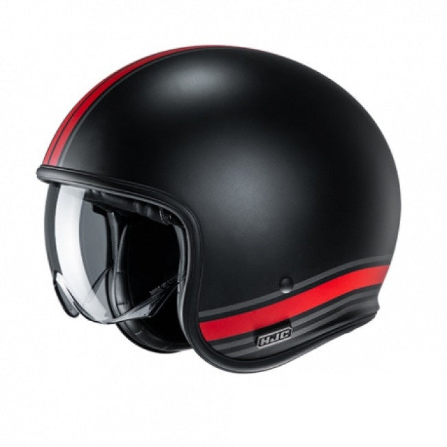 HJC V30 Senti MC-1SF Open Face Motorcycle Helmet - Black/Red