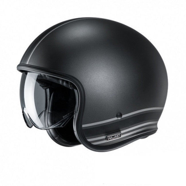 HJC V30 Senti MC-5SF Open Face Motorcycle Helmet - Black/Silver