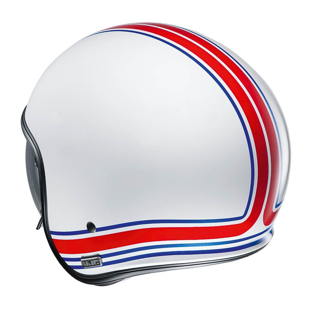 HJC V30 Senti MC-21 Open Face Motorcycle Helmet - White/Red