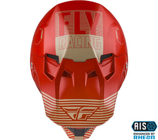 Fly Racing Formula CC Primary Motorcycle Helmet - Red/Khaki