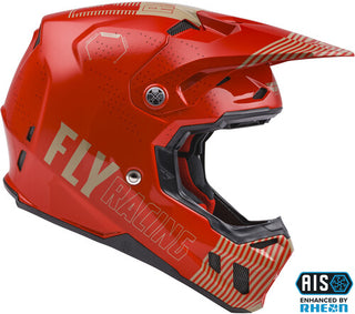 Fly Racing Formula CC Primary Motorcycle Helmet - Red/Khaki