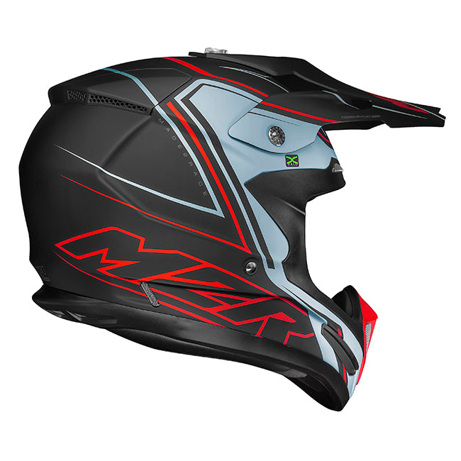 M2R X3 Fluid PC-1F Motorcycle Helmet - Red