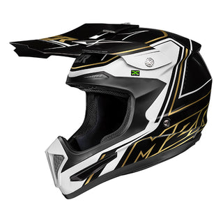 M2R X3 Fluid PC-9 Motorcycle Helmet - Gold