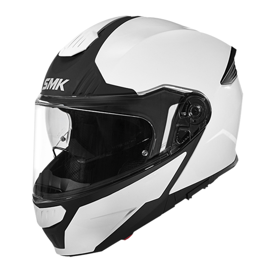 SMK Gullwing Motorcycle Modular Helmet (GL200) - White