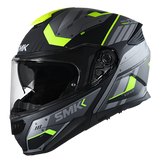 SMK Gullwing Tekker Motorcycle Modular Helmet (MA264) - Matte Hi-Vis