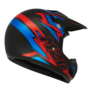 M2R MX2 Junior Bolt PC-1F Youth Motorcycle Helmet - Red