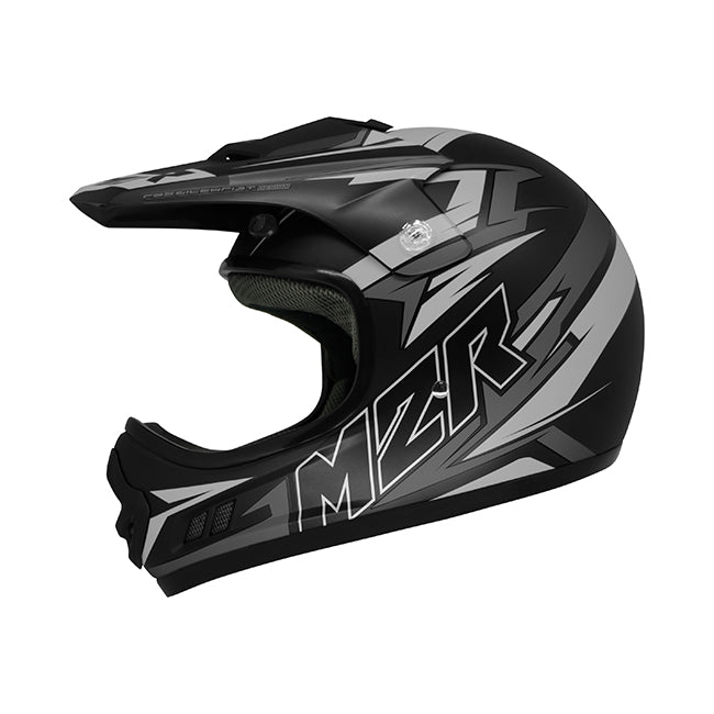 M2R MX2 Junior Bolt PC-5F Youth Motorcycle Helmet - Black