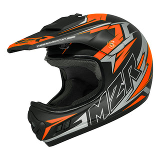 M2R MX2 Junior Bolt PC-8F Youth Motorcycle Helmet - Orange