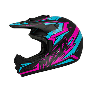 M2R MX2 Junior Bolt PC-7F Youth Motorcycle Helmet - Pink