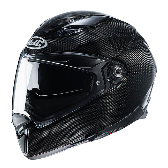 HJC F70 Carbon Solid Gloss Motorcycle Helmet - Black