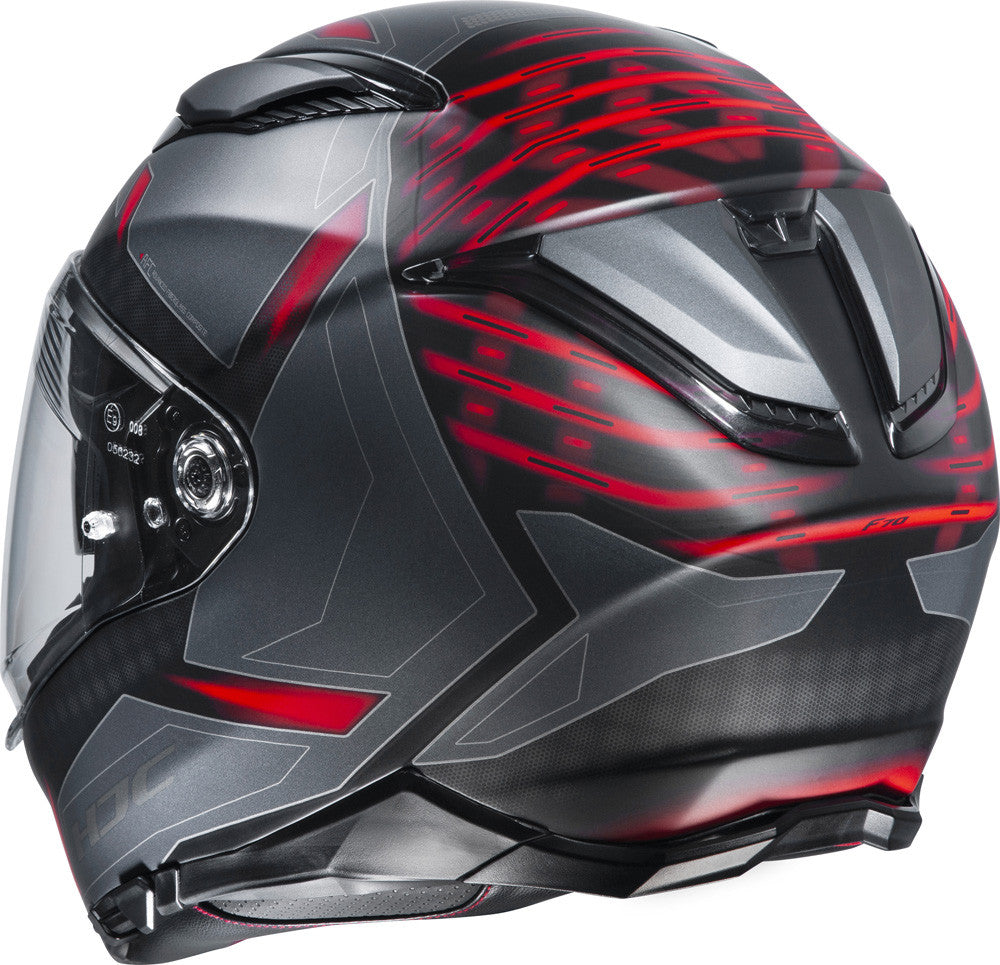 HJC F70 Dever MC1SF Motorcycle Helmet - Matte Black/Red