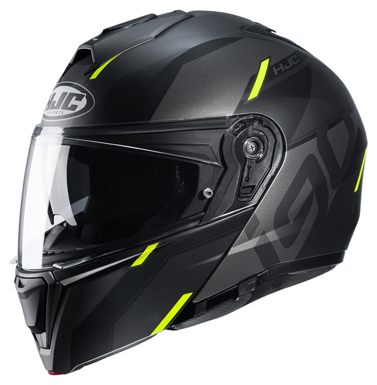 HJC i90 Aventa MC4HSF Motorcycle Helmet - Matte Anthracite/Black/Yellow